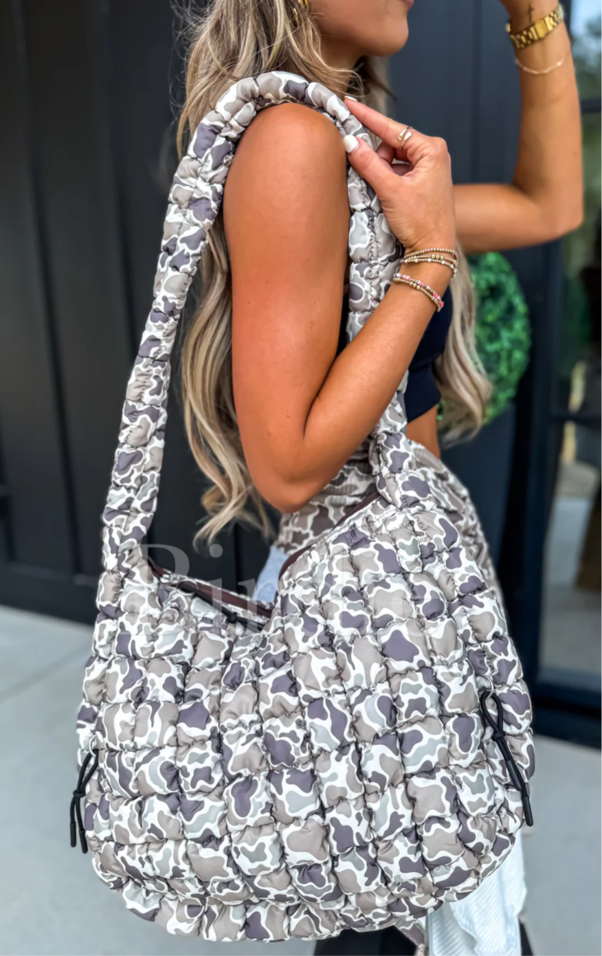 BIRDIE PREORDER Duck Camo Quilted Bag