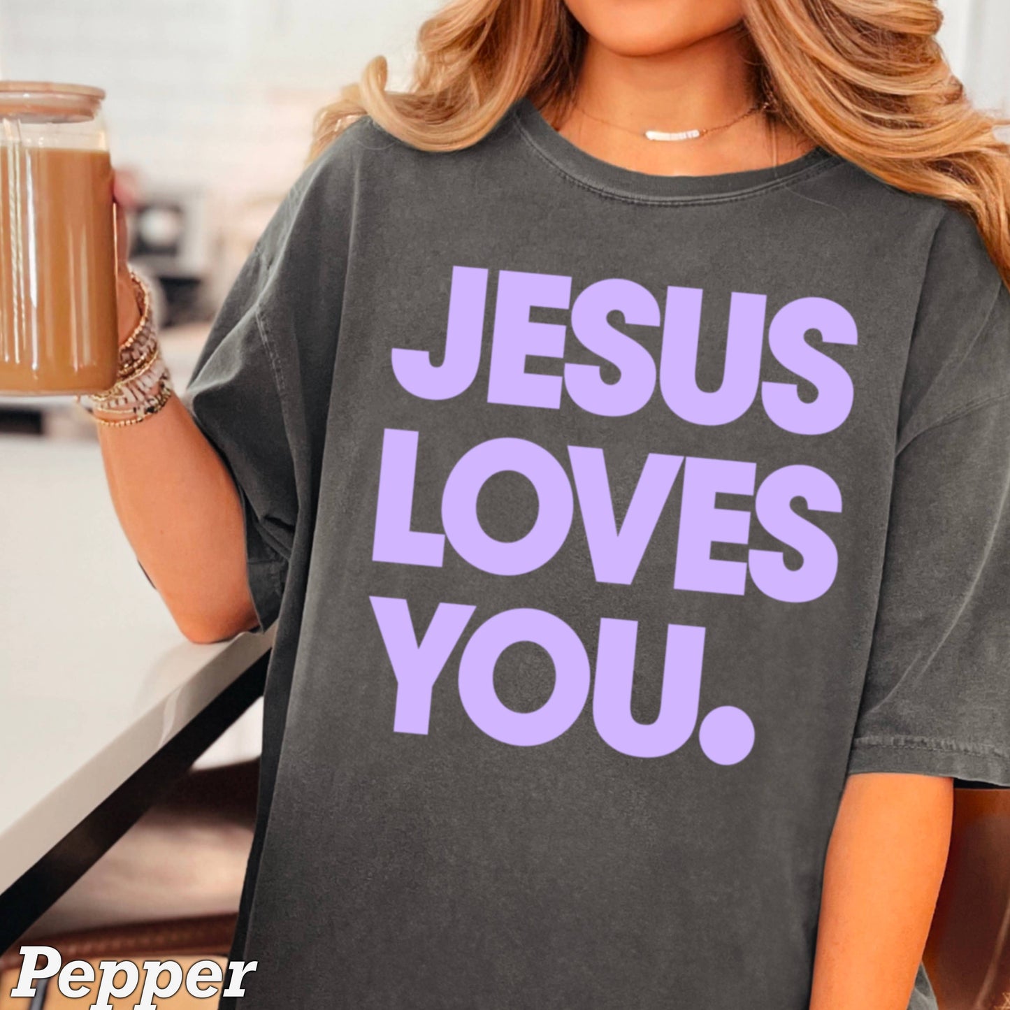 Jesus Loves You Christian T-Shirt | Comfort Colors: