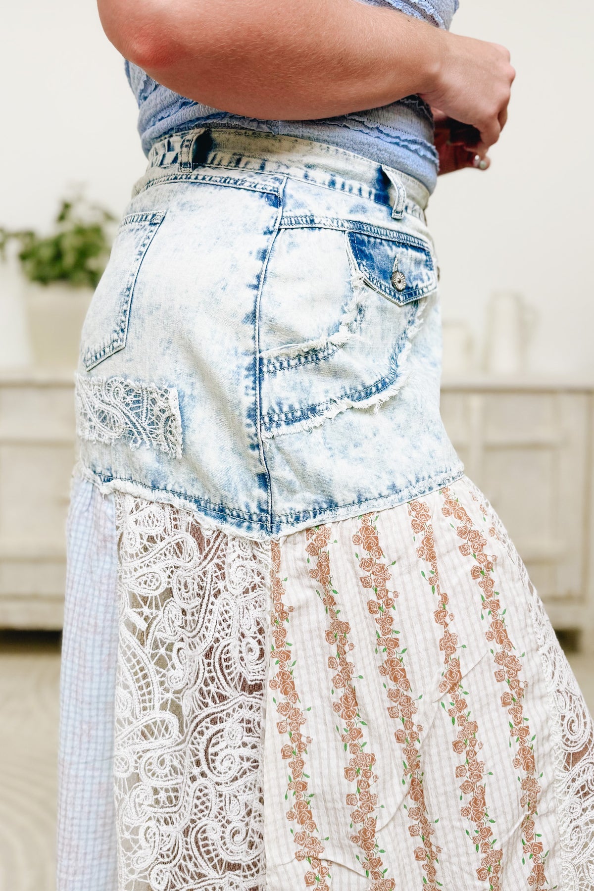 Wildflower Denim Maxi