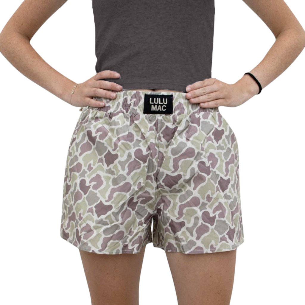 BXCM- LIGHT CAMO BOXER SHORT: GREEN / XSmall