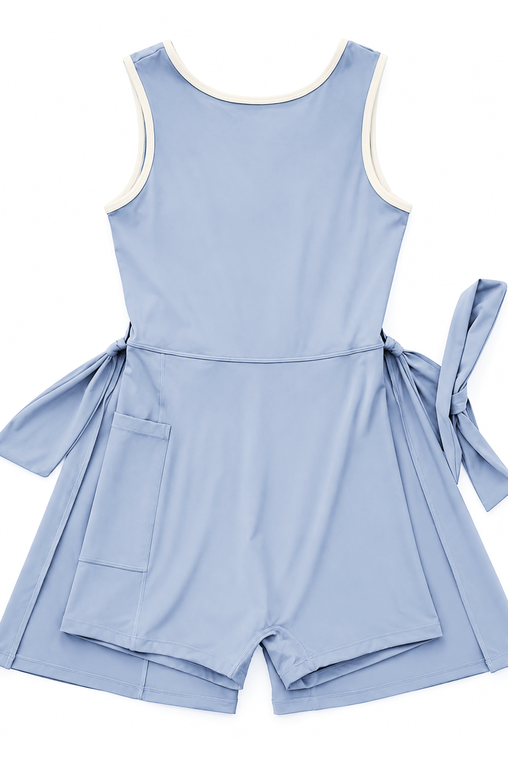 White binding line activewear tennis skorts dress or romper : Yellow
