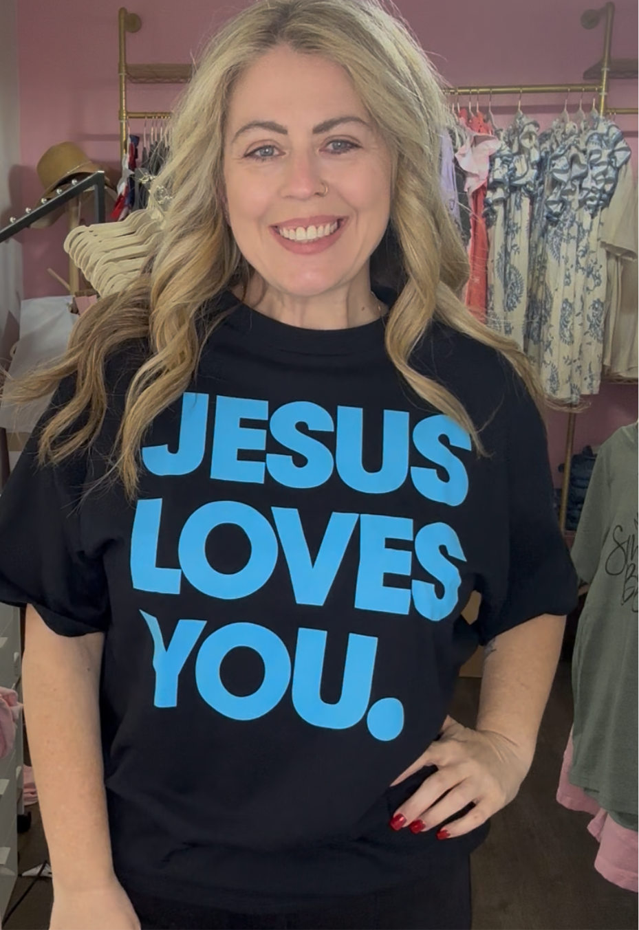 Jesus Loves You Christian T-Shirt | Comfort Colors: