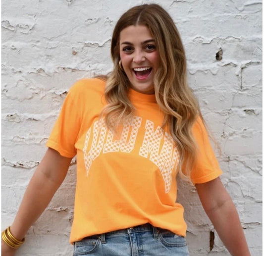 Lulu Mac Orange Checkered