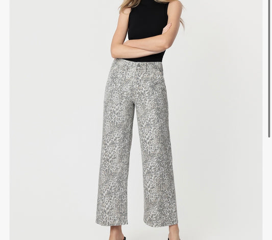 VERVET HIGH RISE LEOPARD PRINTED BAGGY WIDE