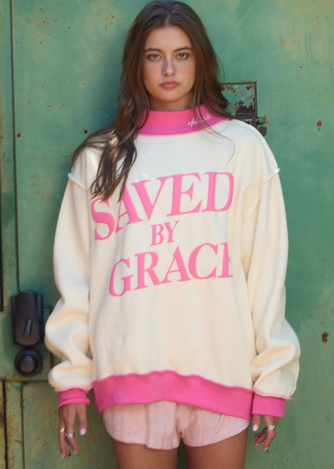 Saved by Grace Mock Neck