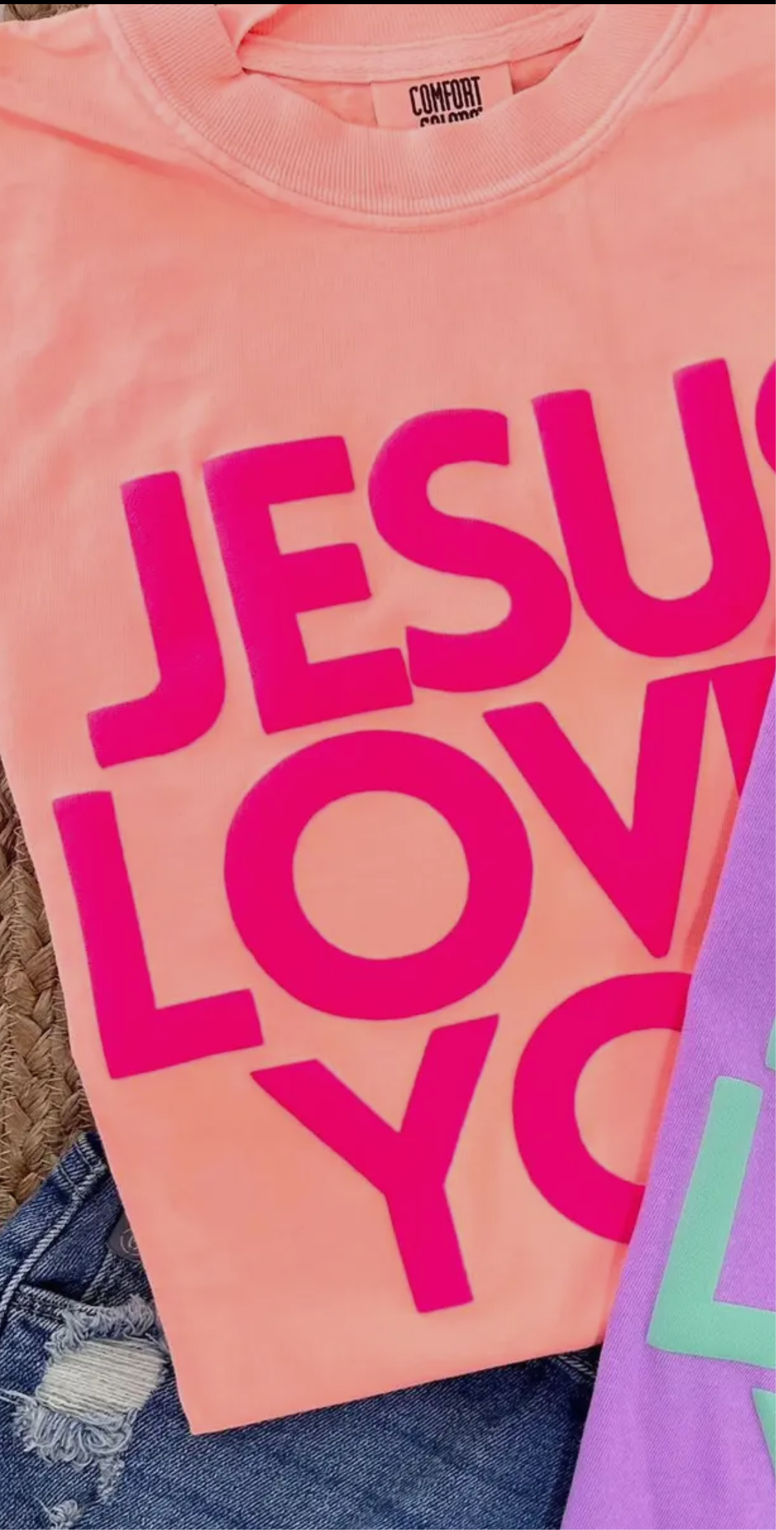 Jesus Loves You Christian T-Shirt | Comfort Colors: