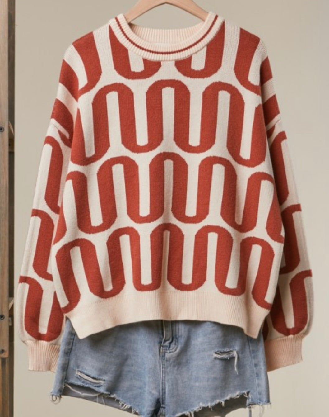 Abstract Loop Knit Sweater