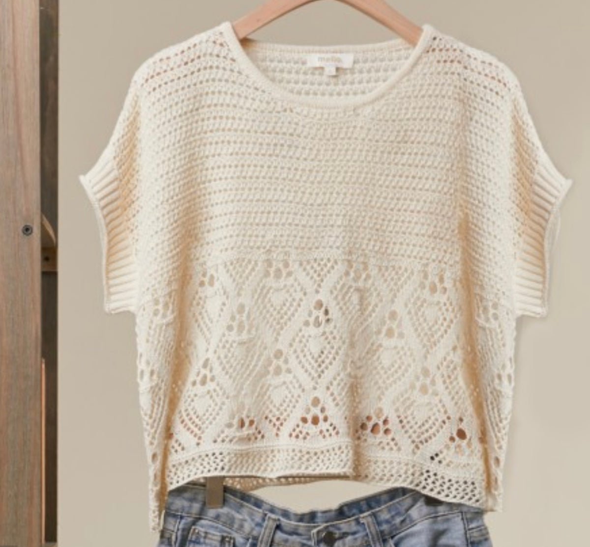 Floral Detail Crochet Top