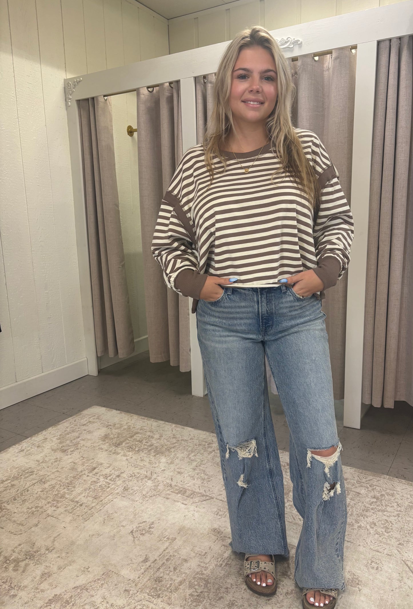 Back Story Stripe Top
