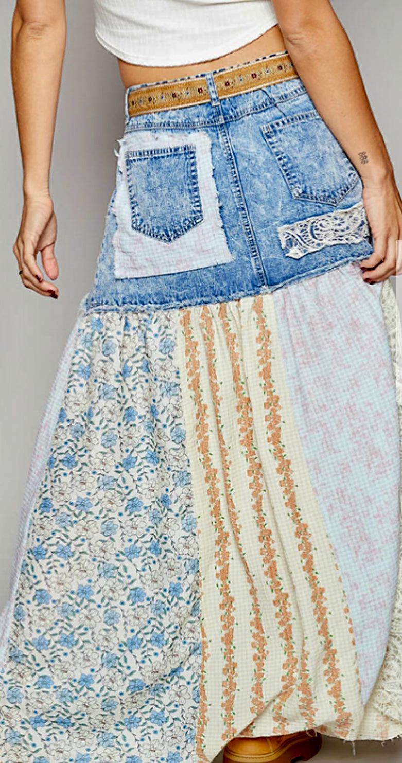 Wildflower Denim Maxi