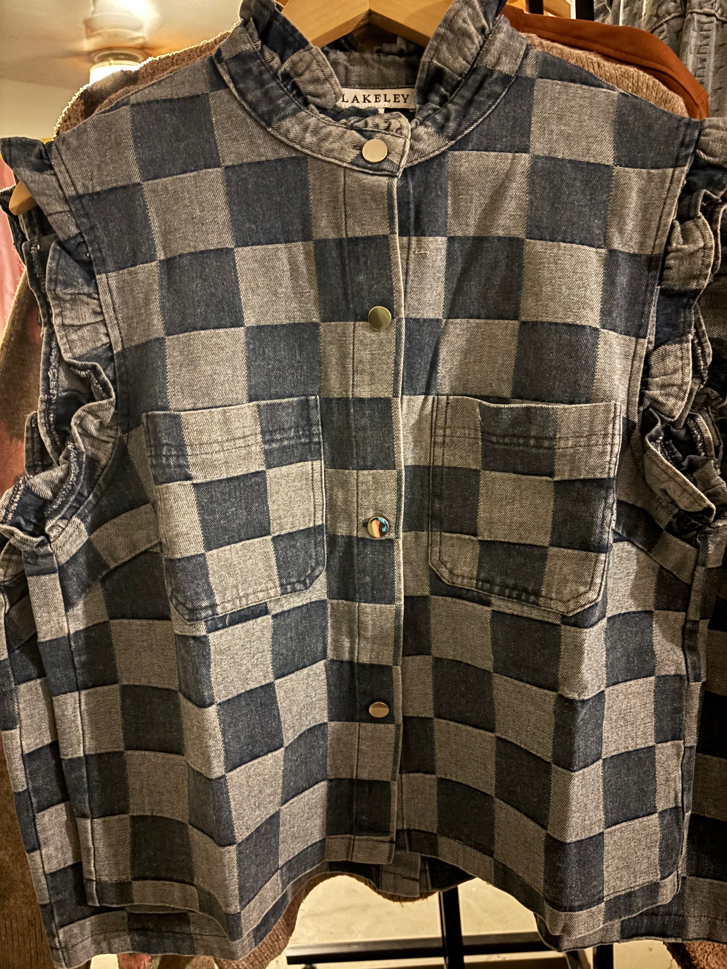 Lainey Checkered Vest