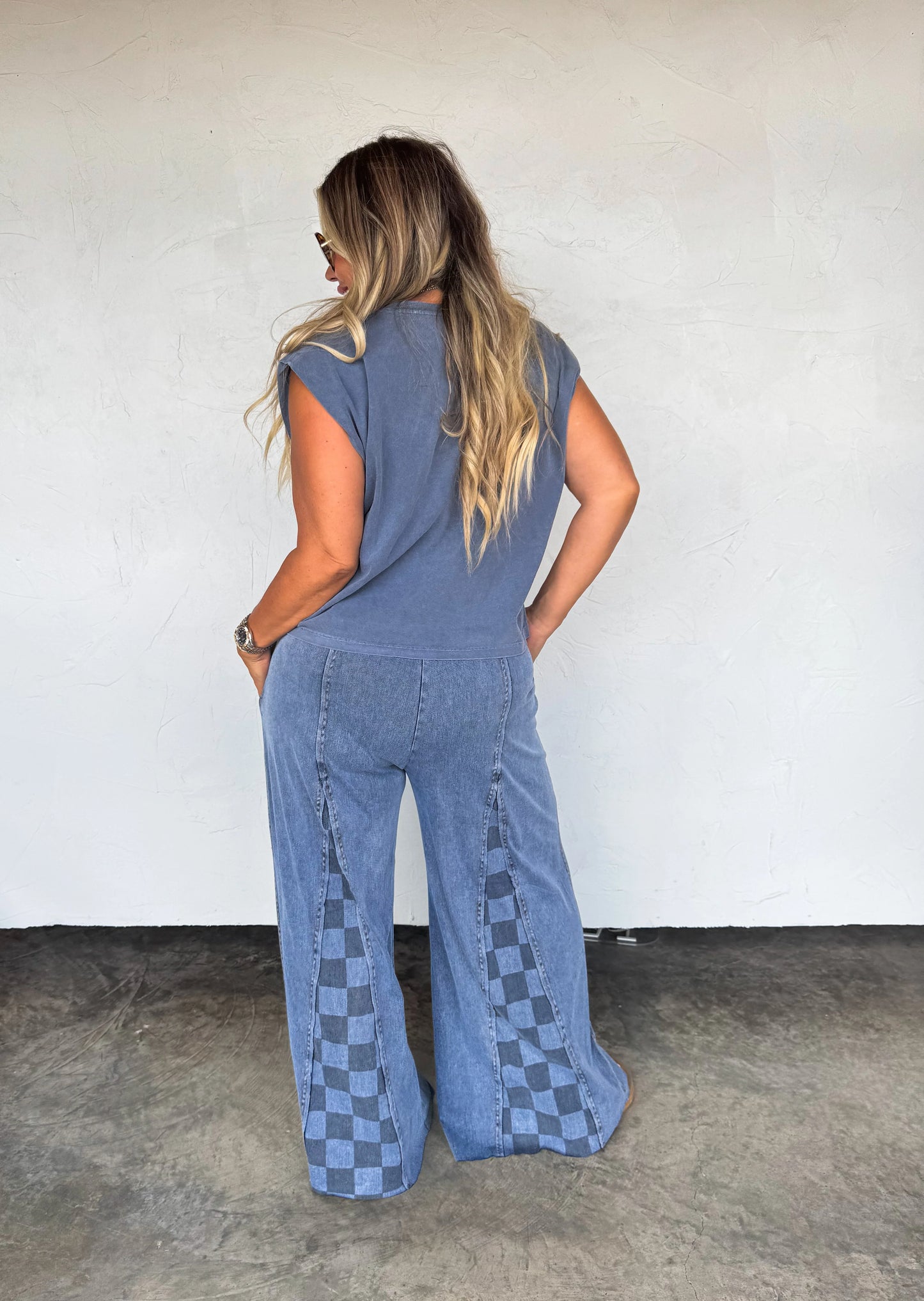Checker Flare Pants