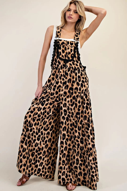 Cheetah Printed Wide Leg Jumpsuit ✨