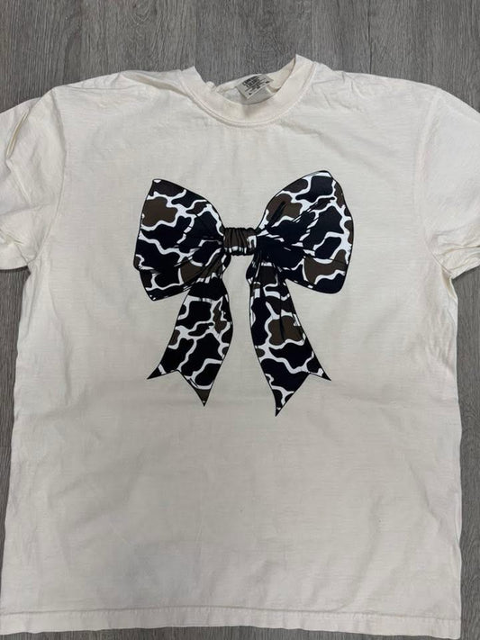 Camo Coquette Bow Tee