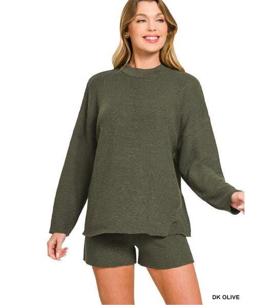Zenana longsleeve sweater set